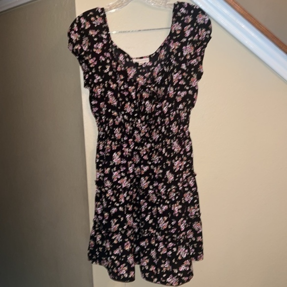 Nwot ▶️ The General Good ◀️ Black Floral Dress. Size Petite Medium petite